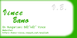 vince bano business card